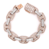 13.80 CT. Diamond Bracelet in Rose and White Gold - 15.50mm - White Carat - USA & Canada
